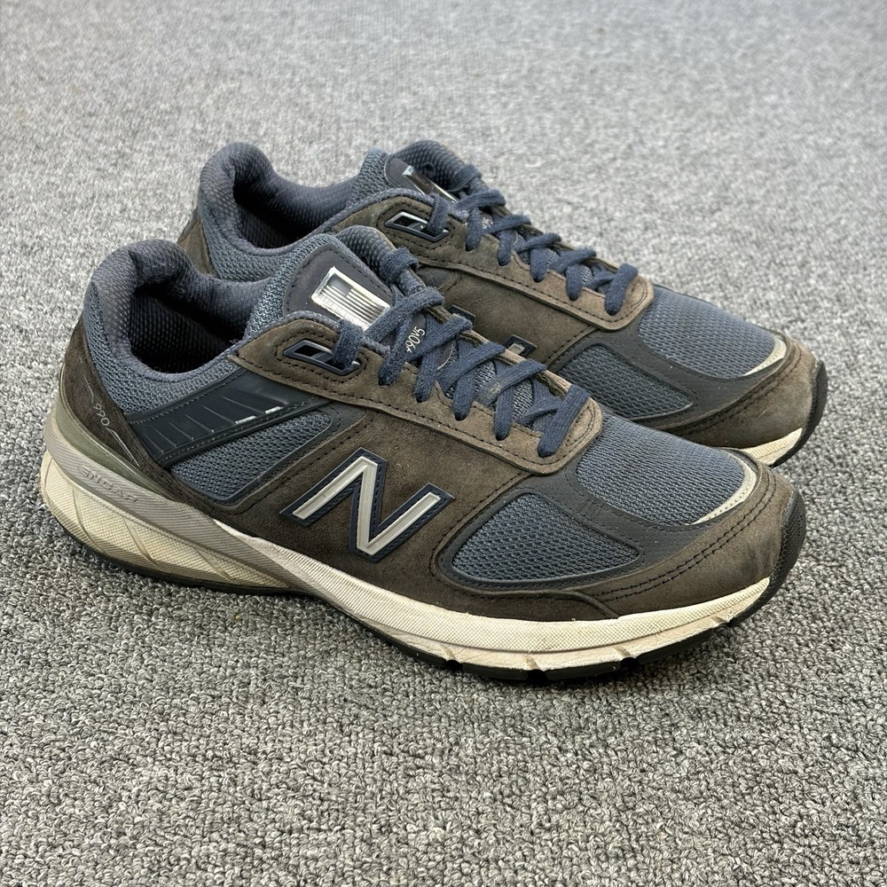 New Balance 990v5 Mens Running Shoes Sneakers Navy Silver M990NV5 Size 9.5